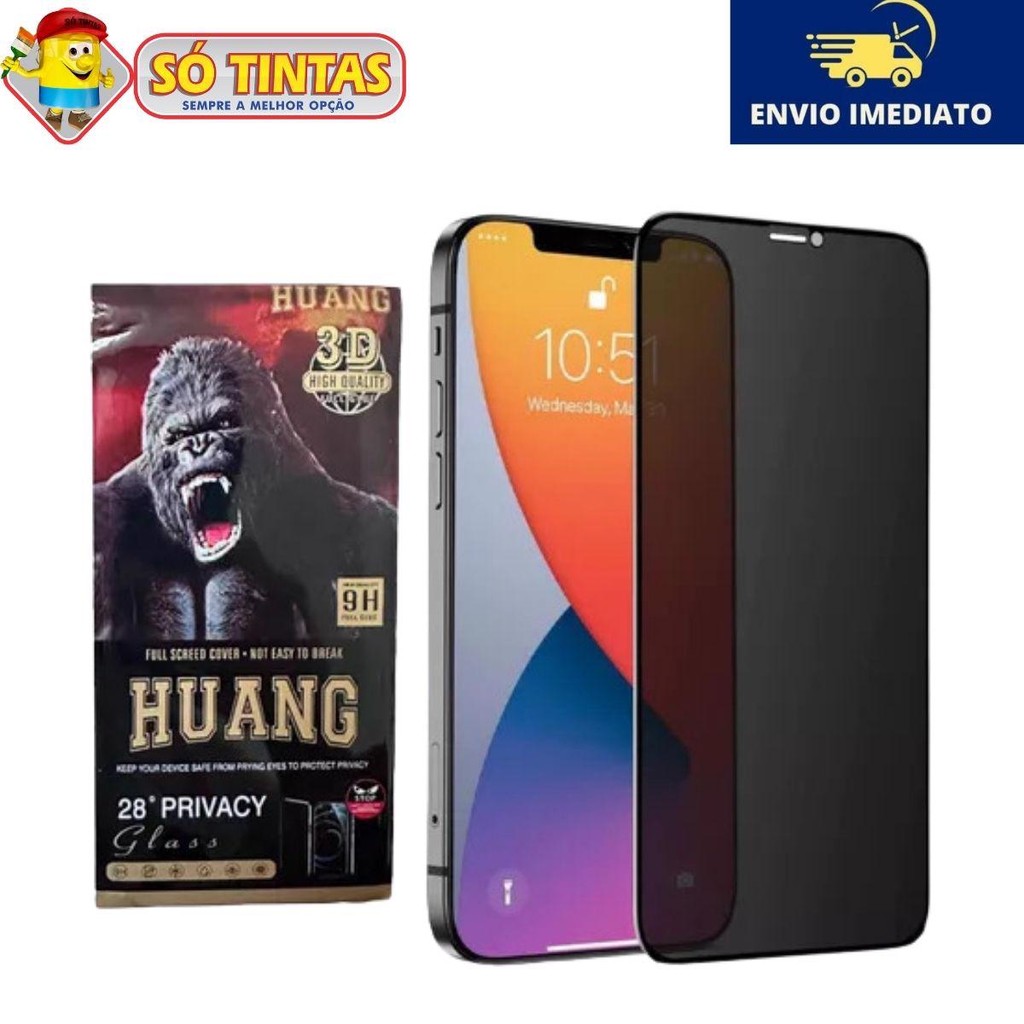 Pelicula de Vidro Temperado Huang 3D Privacidade — Celulares e Acessórios