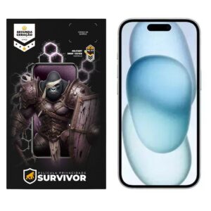 Película para iPhone 15 com Aplicador Survivor Privacidade Gshield