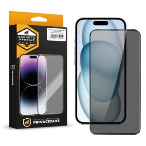 Película para iPhone 15 Plus Defender Pro Privacidade Preta Gshield