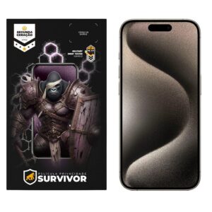 Película para iPhone 15 Pro com Aplicador Survivor Privacidade Gshield