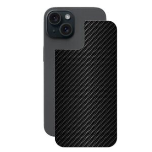 Película para iPhone 15 Traseira de Fibra de Carbono Preta Gshield