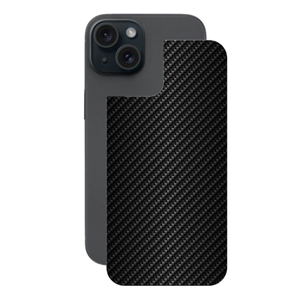 Película para iPhone 15 Traseira de Fibra de Carbono Preta Gshield