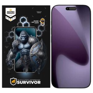 Película para iPhone 17 Pro Fosca Antirreflexo com Aplicador Survivor