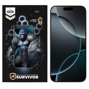 Película Protetora Fosca p iPhone 16 Pro com Aplicador Survivor