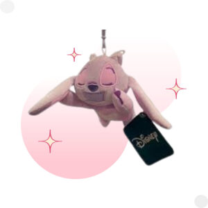 Pelucia Angel Dormindo 12cm Disney Fun Chaveiro Clip On Mochila Bolsa