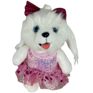 Pelúcia Cachorrinho Com Som e Movimentos Rosa Castela