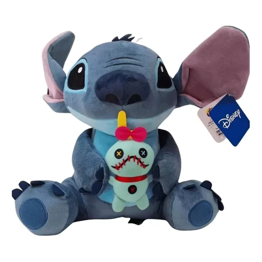 Pelúcia Disney Macia Stitch e Scrump 33cm Fun
