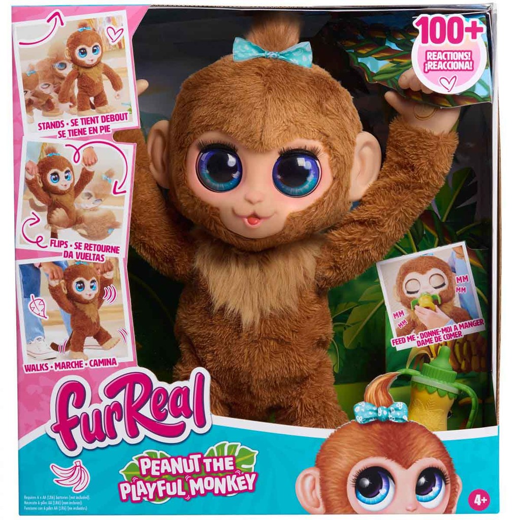 Pelúcia Interativa Amendoim Macaca Brincalhona Fur Real