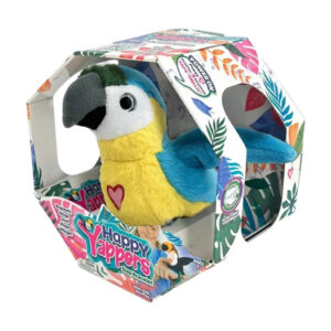 Pelúcia Interativa Happy Yappers Papagaio Azul Multikids