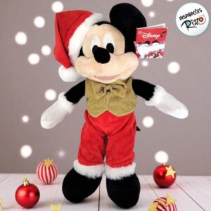 Pelúcia Mickey Mouse Dourado de Natal 45cm 1 unidade Disney Original — Brinquedos