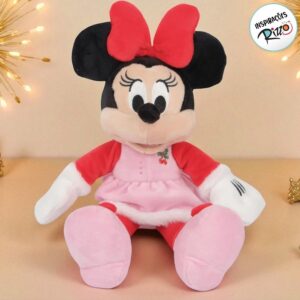 Pelúcia Minnie Mouse de Natal Rosa 45cm 1 unidade Disney Original