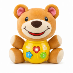 Pelúcia Musical Ursinho C Luz e Som Boneco Castela Brasil