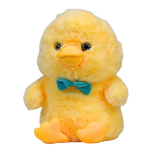 Pelúcia Patinho Amarelo Fofo Super Macio com Gravata Azul Castela