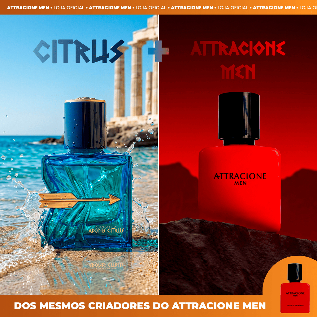 Perfume Attracione Men Kit Adonis Citrus e Attracione Men Lançamento