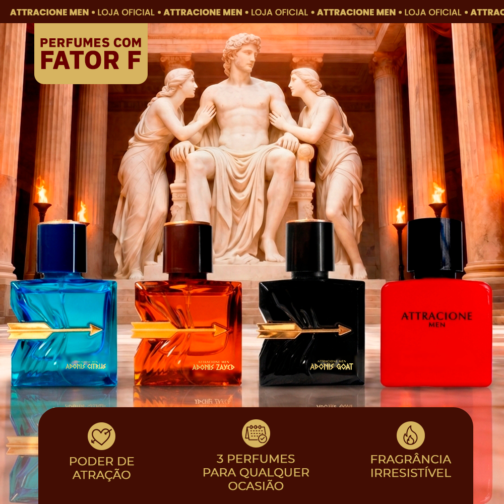 Perfume Attracione Men Kit Adonis e Attracione Men Lançamento