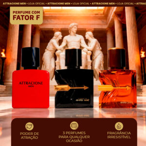 Perfume Attracione Men Kit Adonis Zayed, Adonis Goat e Attracione Men
