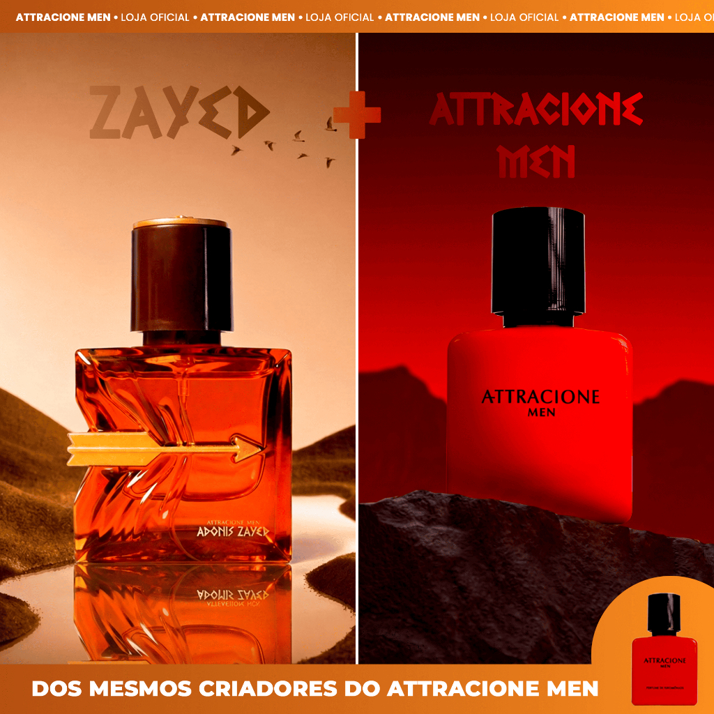 Perfume Attracione Men Kit Adonis Zayed e Attracione Men Lançamento