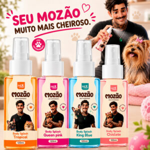Perfume Colônia Pet Shop para Cachorro e Gato Body Splash 120ml Mozao