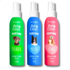 Perfume Colônia Spray Pet Shop para Cachorro e Gato Pet Clean 120 ml