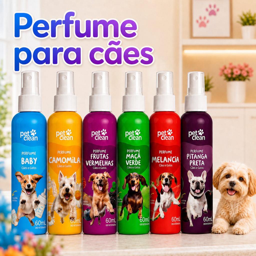 Perfume de Cachorro Gato Colônia Cheirosa Perfume para Pet Cães 60ml — Perfumes