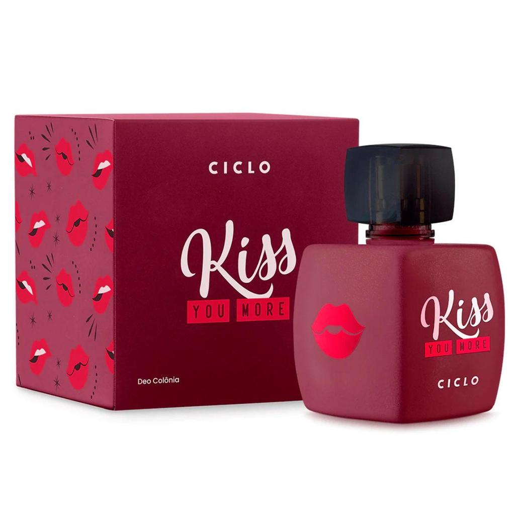 Perfume Deo Colônia Kiss You More Caixa Feminino 100ml Ciclo