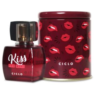 Perfume Deo Colônia Kiss You More Lata Decorativa Feminino 50ml Ciclo