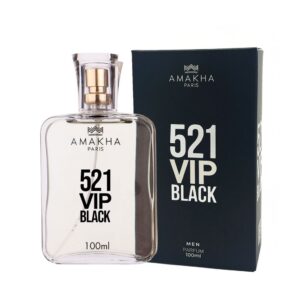 Perfume Masculino 521 Vip Black 100ml Amakha Paris Fougère Aromático