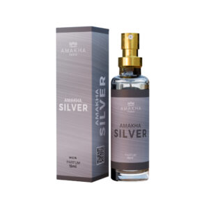 Perfume Masculino de Bolso Silver 15ml Amakha Paris Ambarado
