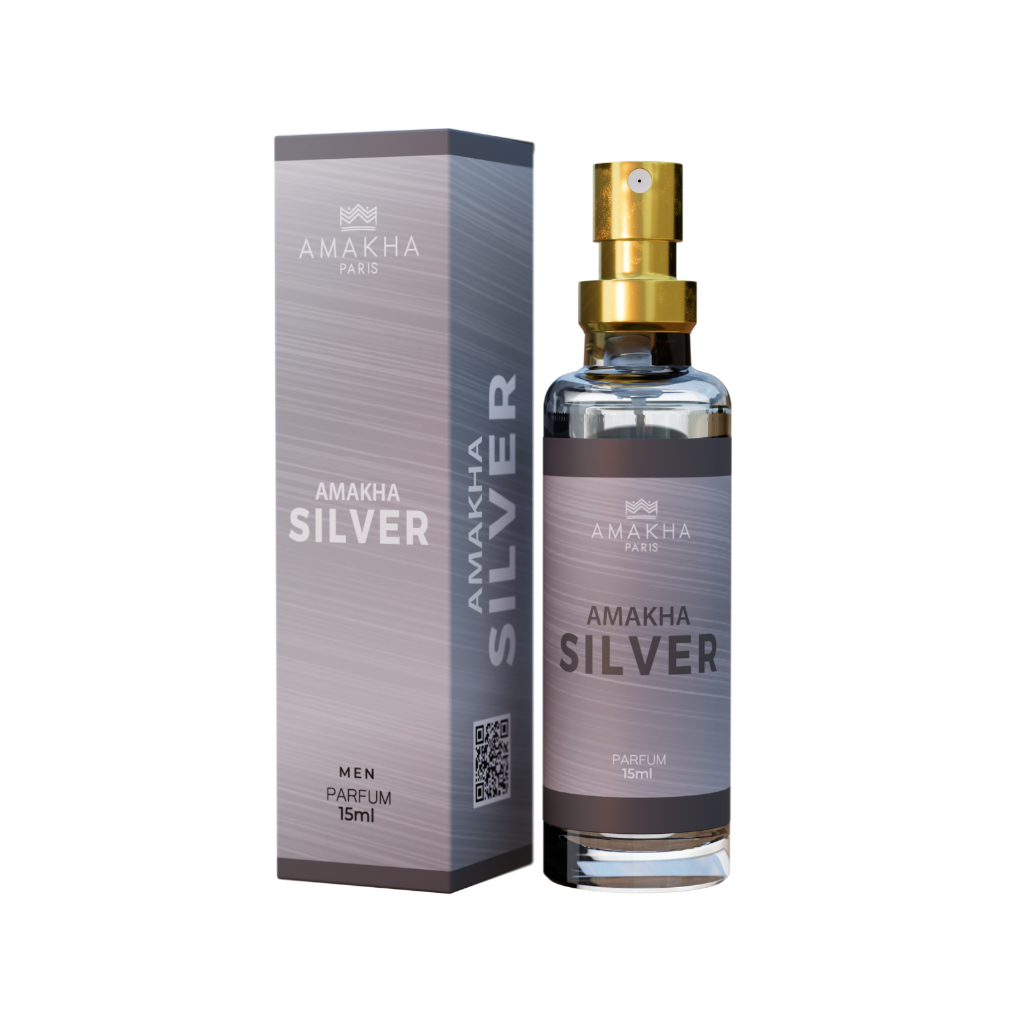 Perfume Masculino de Bolso Silver 15ml Amakha Paris Ambarado — Perfumes