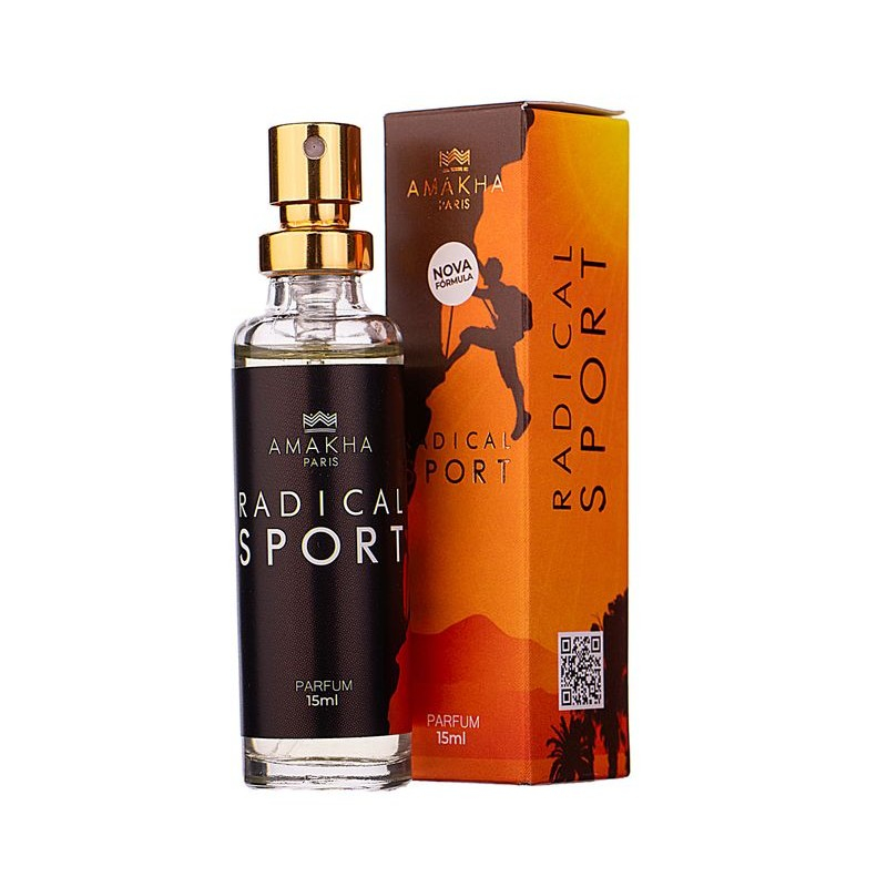 Perfume Masculino Radical Sports 15ml Deo Colônia Alta fixação Amakha — Perfumes