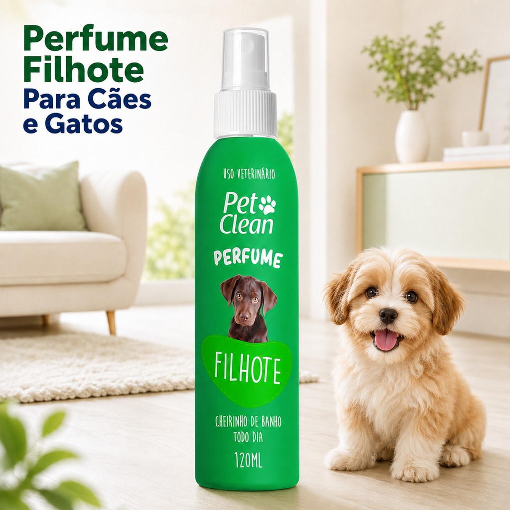 Perfume Para Cachorro Filhote Gato Colonia Pet Cheirosa 120ml Perfume