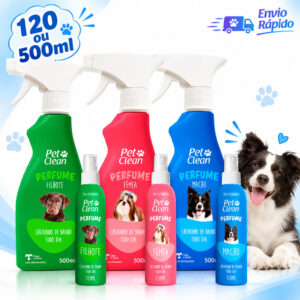 Perfume Para Cães e Gatos Macho Fêmea Filhotes 120ml ou 500ml