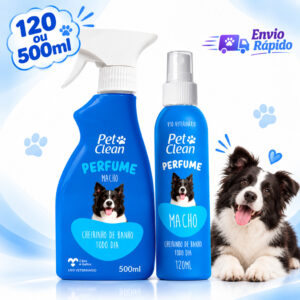 Perfume Para Cães Macho Cheiroso 120ml ou 500ml Perfume Para Cachorro