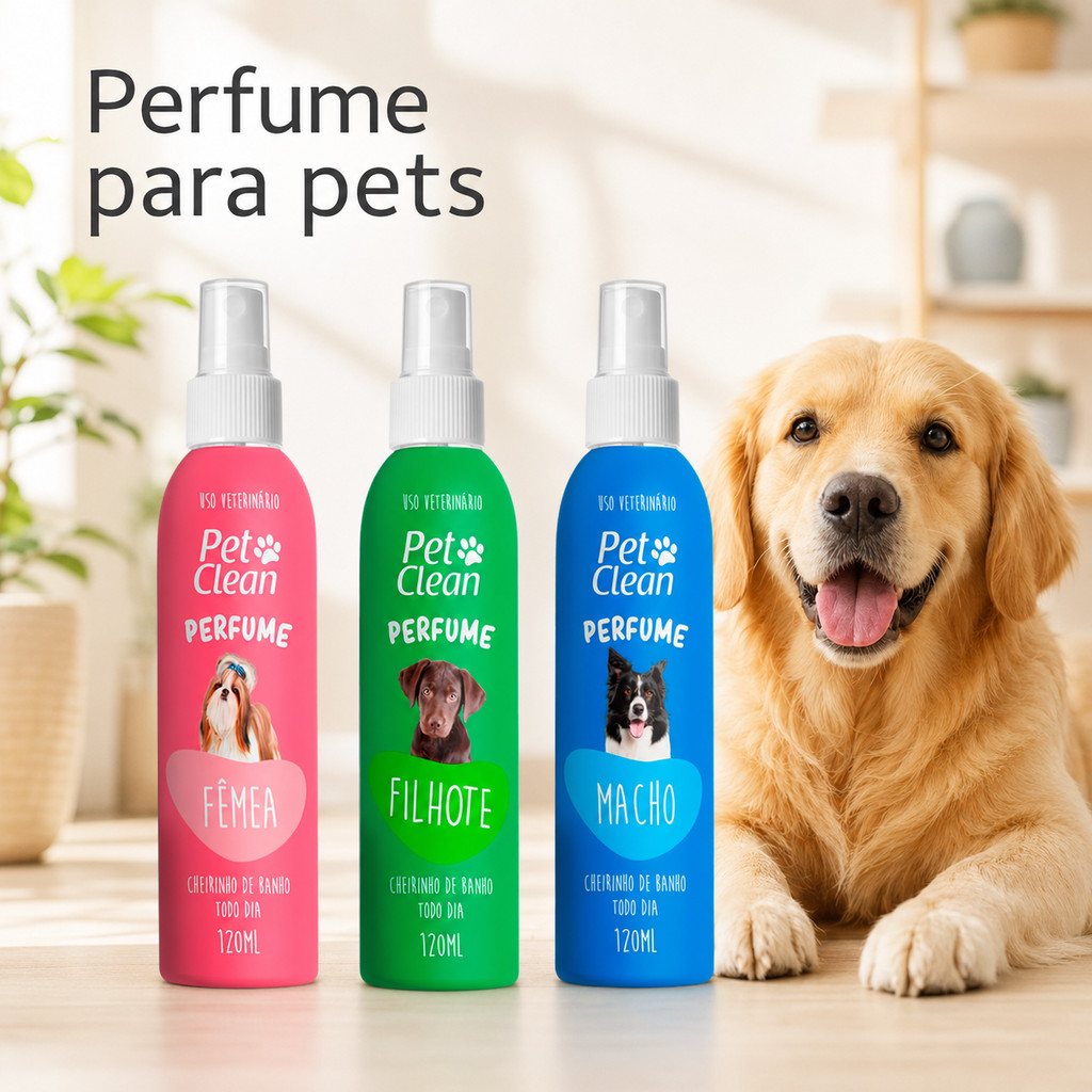 Perfume Pra Cachorro Macho Fêmea Filhotes 120ml Colônia Cheirosa Para