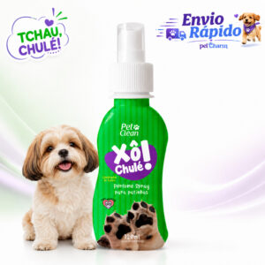 Perfume Spray Xô Chulé Pet Clean 120ml para Cães e Gatos Patinhas