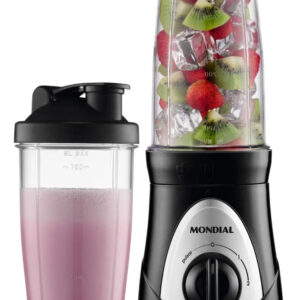 Personal Blender, Mondial, Preto prata, 300W — Eletroportáteis