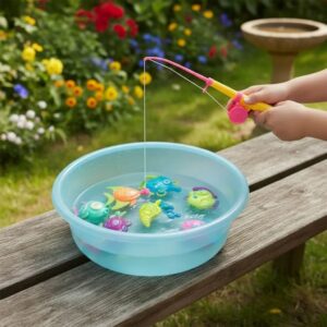 Pescaria Brinquedo Jogo Infantil Pega Peixe Duplo Pescaria Com