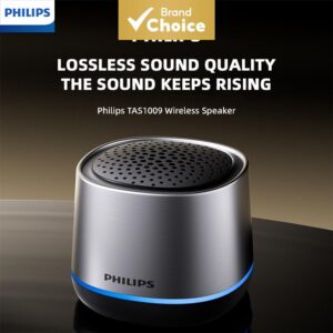 Philips TAS1009 Mini Caixa de Som Bluetooth com Graves, RGB, 52mm — Áudio e Fones