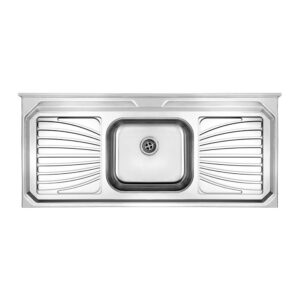 Pia Cozinha Infinity 120cm Inoxsul Higiênica Durável p Panelas Grandes