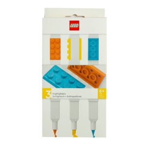 Pincel marca texto Lego com 3 unidades Jandaia