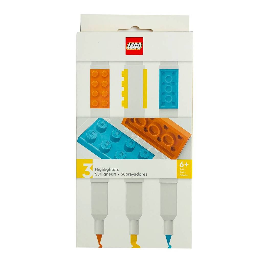 Pincel marca texto Lego com 3 unidades Jandaia — Brinquedos