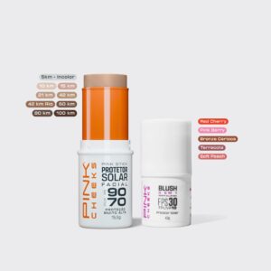 Pink Stick Protetor Solar Filtro Solar Cores Blush Cores Pink Cheeks