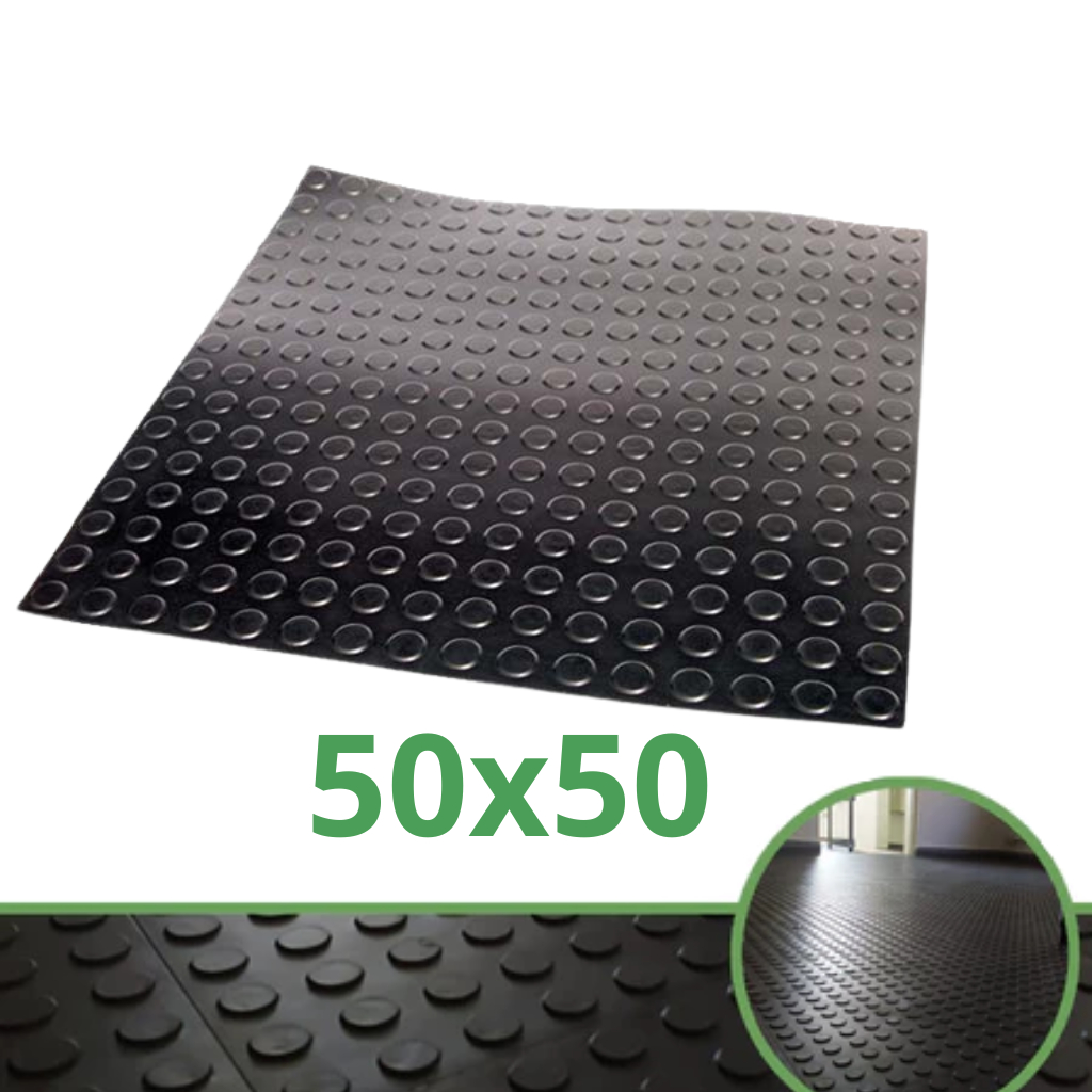 Piso Moeda Pastilhado Emborrachado 50x50cm Antiderrapante Para