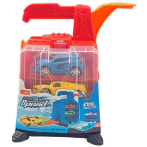 Pista de Carrinhos com 2 Veículos Maleta Portátil Infantil Toys