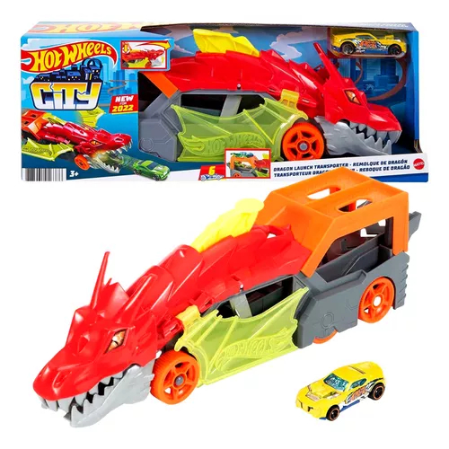 Pista Hot Wheels City Reboque Do Dragão Lançador Mattel