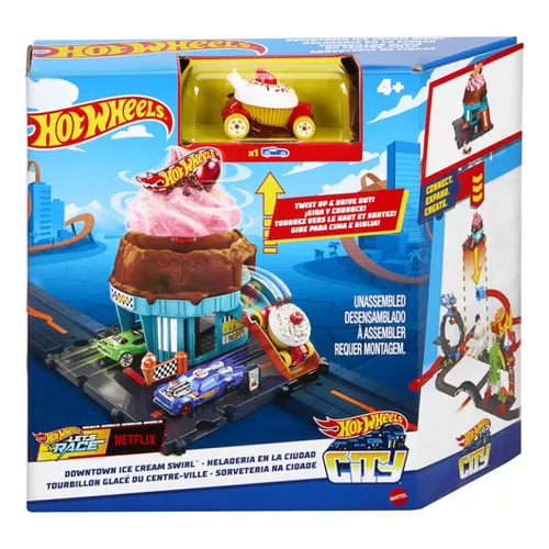 Pista Hot Wheels City Sorveteria Na Cidade Mattel Htn77