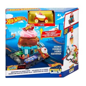 Pista Hot Wheels Conjunto Sorveteria Na Cidade Mattel