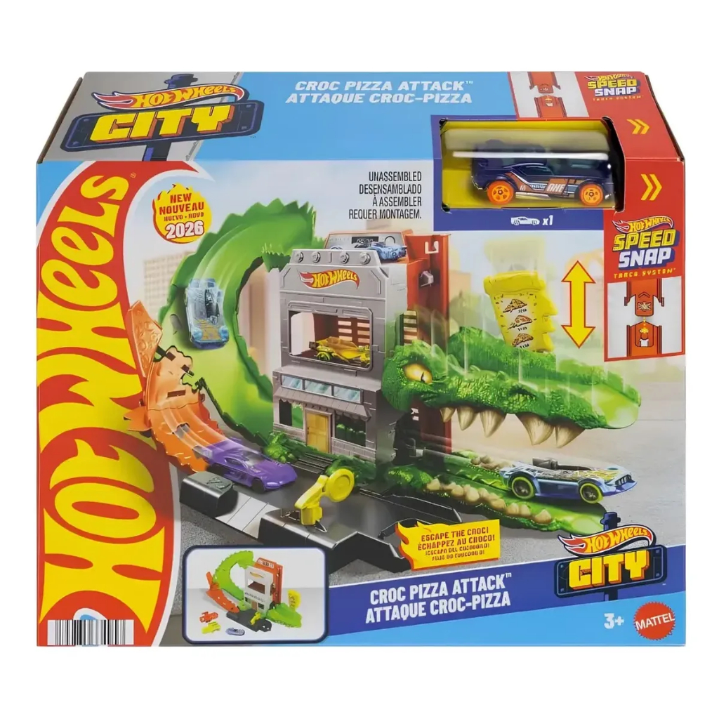 Pista Hot Wheels Croc Pizza Attack Mattel Hdr29