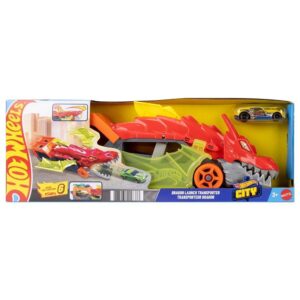 Pista Hot Wheels Lançador Reboque de Dragão