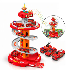 Pista Infantil de Carrinho Brinquedo Luz e Som com 3 Carrinhos